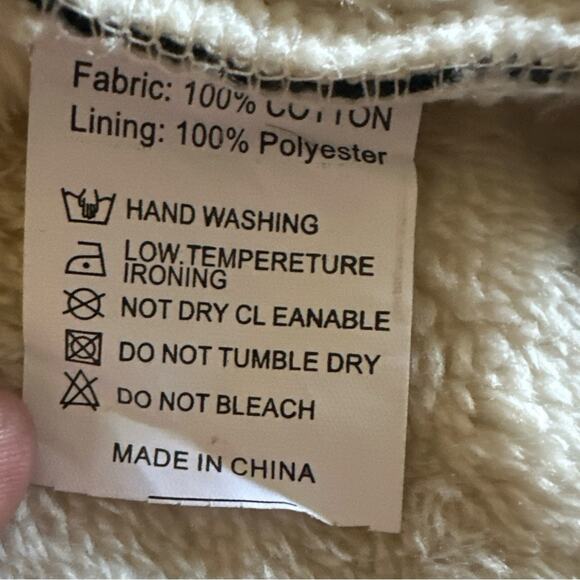 Fleece Lined Hooded Knit Jacket  Black Long Sleeve Active Coat L - Picture 6 of 6